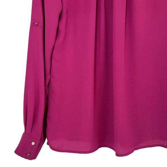 Under Skies from Anthropologie Long Sleeve V Neck Blouse Women’s Small - Picture 8 of 12